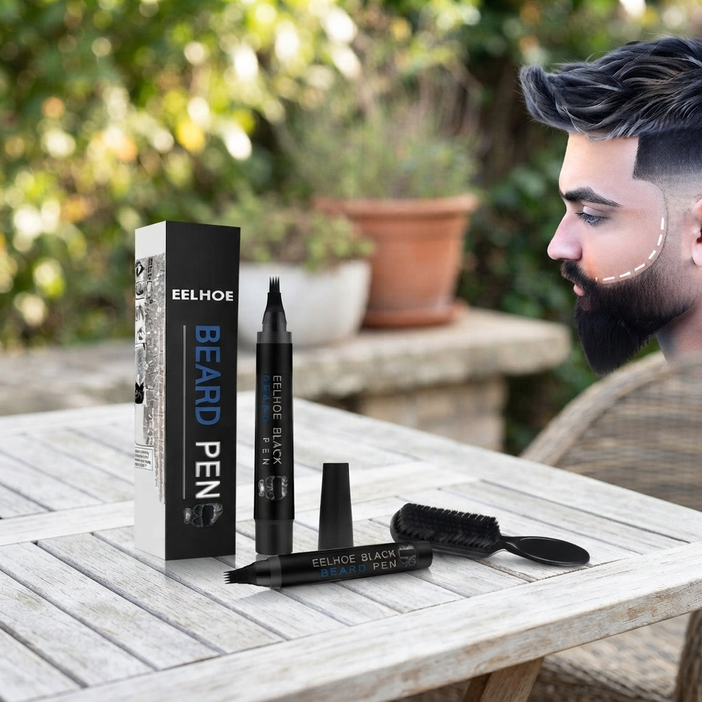 PEN BEARD KIT DE BOLÍGRAFO RELLENADOR DE BARBA EELHOE PARA HOMBRE, LAPIZ