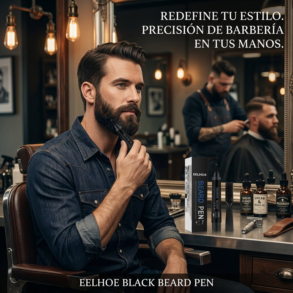 PEN BEARD KIT DE BOLÍGRAFO RELLENADOR DE BARBA EELHOE PARA HOMBRE, LAPIZ