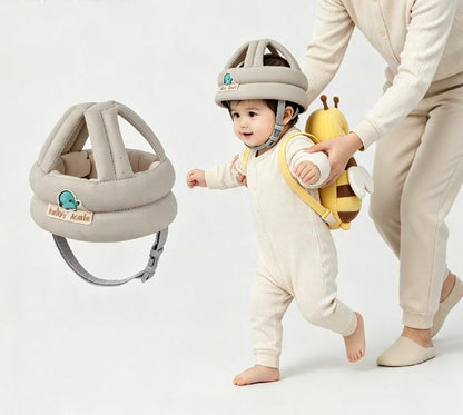 COMBO SEGURIDAD PARA BEBÉ CASCO + MOCHILA ANTICAÍDA (2 EN 1)